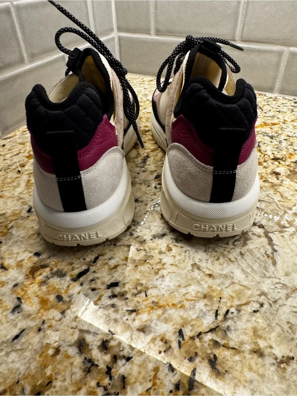 Chanel Women’s Multicolor Suede & Leather Sneakers